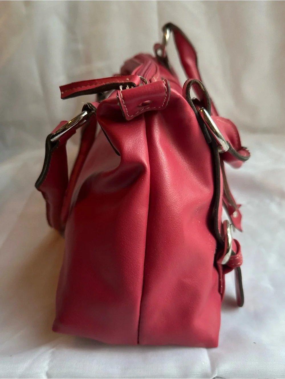 Coral Vegan top handle bag Emilie M brand